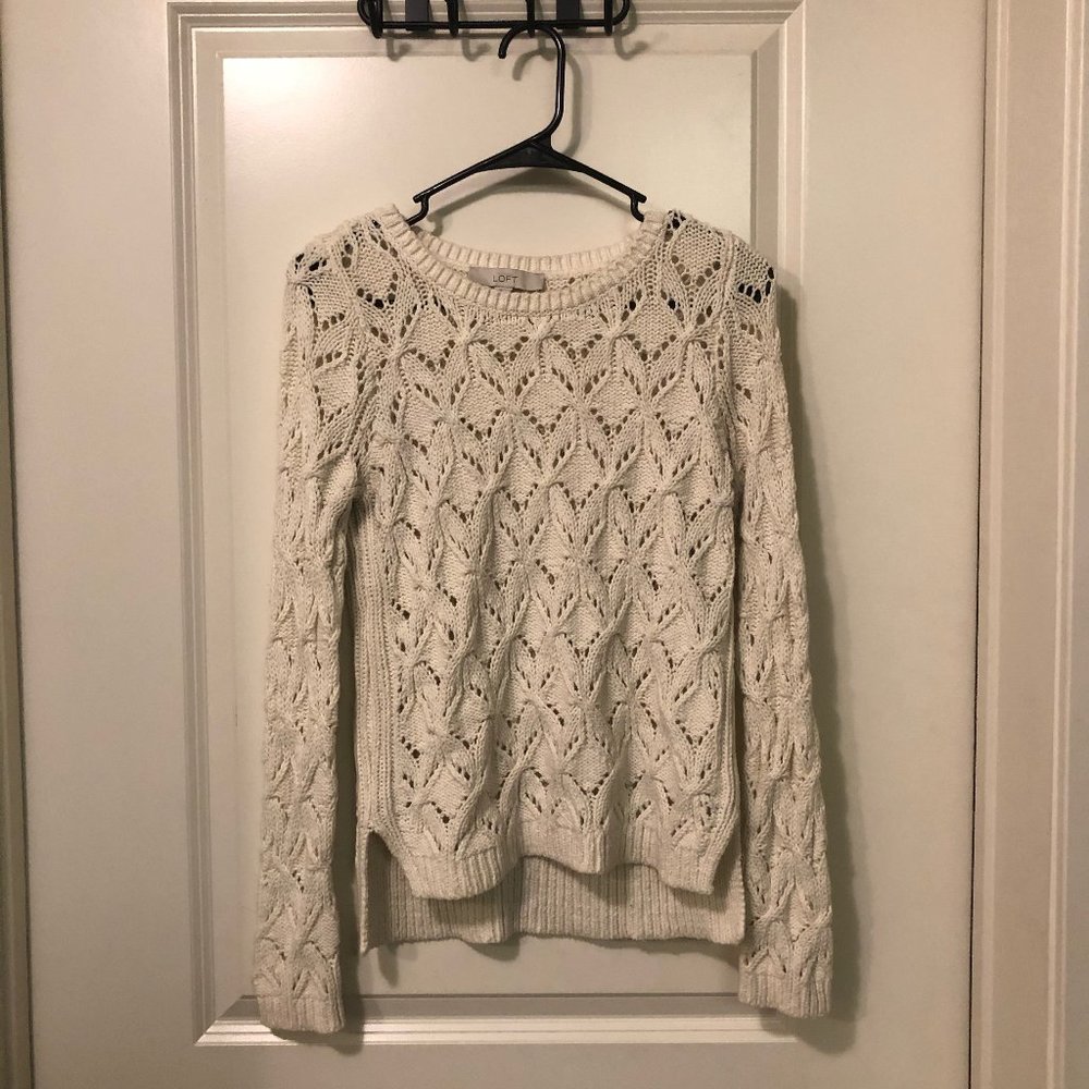 Cream Knit Pullover Sweater